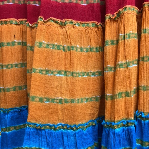 Ralph Lauren Maxi Skirt Size M Multi-Color, BOHO, Gauze, Pull On Style, NWT - Picture 4 of 9